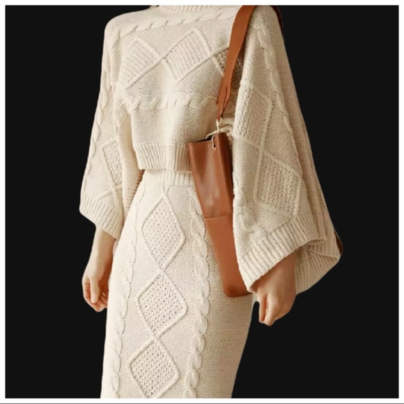 💜 The Cidney Knit Bat Wing 2 Piece Sweater Set - Picture 2 of 12